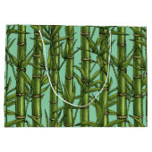 Bamboebos op lichtblauw groot cadeauzakje (Achterkant)