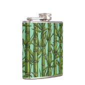 Bamboebos op lichtblauw heupfles (Rechts)