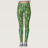 Bamboebos op lichtblauw leggings (Voorkant)