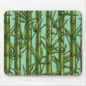 Bamboebos op lichtblauw muismat (Voorkant)