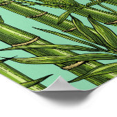 Bamboebos op lichtblauw poster (Hoek)