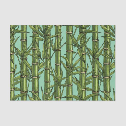 Bamboebos op lichtblauw tissuepapier (Voorkant)