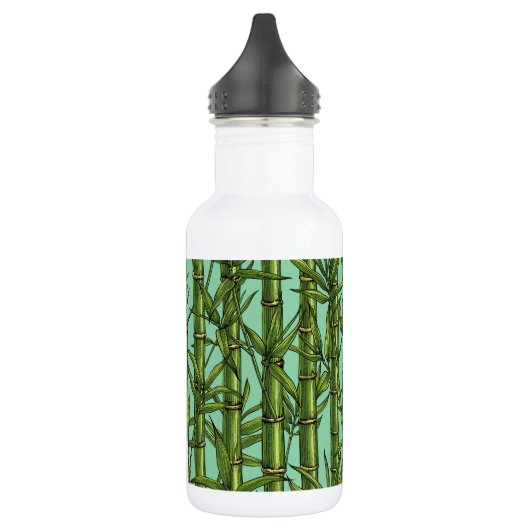 Bamboebos op lichtblauw waterfles  (Links)