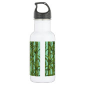 Bamboebos op lichtblauw waterfles  (Achterkant)