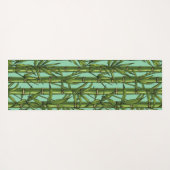 Bamboebos op lichtblauw yogamat (Achterkant (horizontaal))