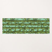 Bamboebos op lichtblauw yogamat (Voorkant (horizontaal))