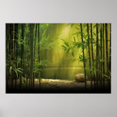 Bamboebos rustige vreedzame Natuur Poster (Voorkant)