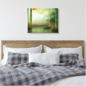 Bamboebos | Traditioneel Chinees schilderij Canvas Afdruk (Insitu (Slaapkamer))