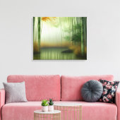 Bamboebos | Traditioneel Chinees schilderij Canvas Afdruk (Insitu (Woonkamer))