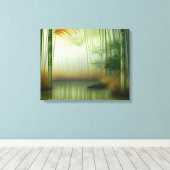 Bamboebos | Traditioneel Chinees schilderij Canvas Afdruk (Insitu (Houten vloer))