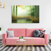 Bamboebos | Traditioneel Chinees schilderij Canvas Afdruk (Insitu (Woonkamer))
