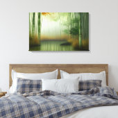 Bamboebos | Traditioneel Chinees schilderij Canvas Afdruk (Insitu (Slaapkamer))