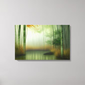 Bamboebos | Traditioneel Chinees schilderij Canvas Afdruk (Voorkant)