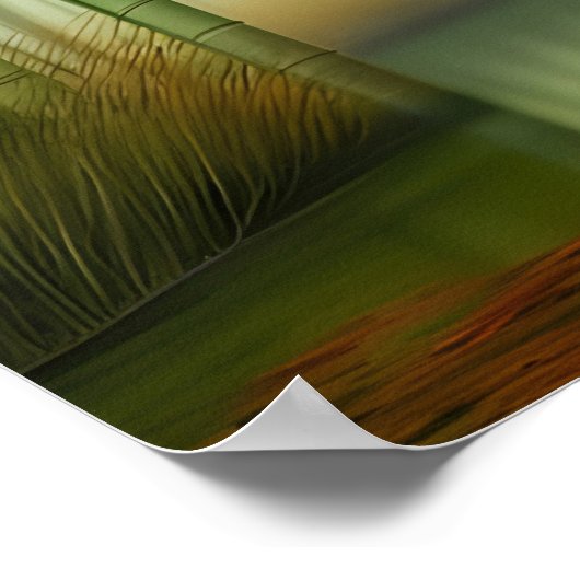 Bamboebos | Traditioneel Chinees schilderij Poster (Hoek)