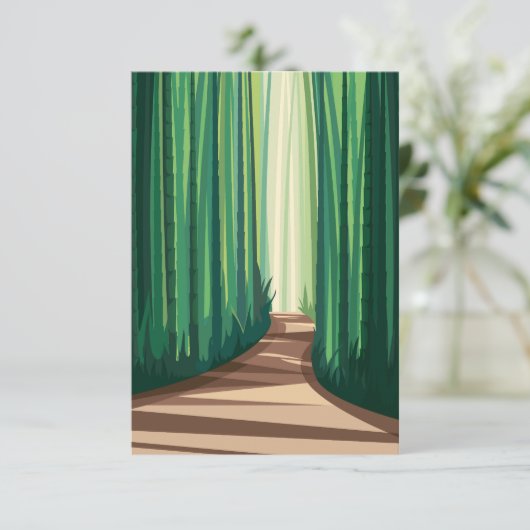 Bamboebossen Bedankkaart (Staand voorkant)