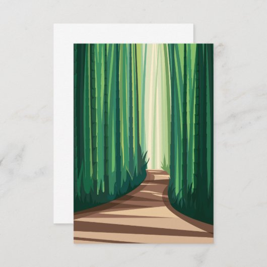 Bamboebossen Bedankkaart (Voorkant / Achterkant)