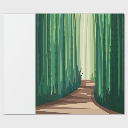 Bamboebossen Cadeaupapier (Vlak)