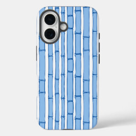 Bamboeey Bamboestreep in Blauw Porselein iPhone 16 Hoesje