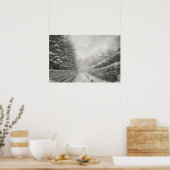 Bamboepad in de Sneeuw – Yang | Japanse Zen Muurku Poster (Keuken)