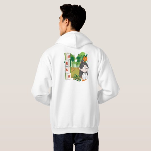 Bamboepad & Lucky Mahjong Chibi Hoodie (Achterkant volledig)