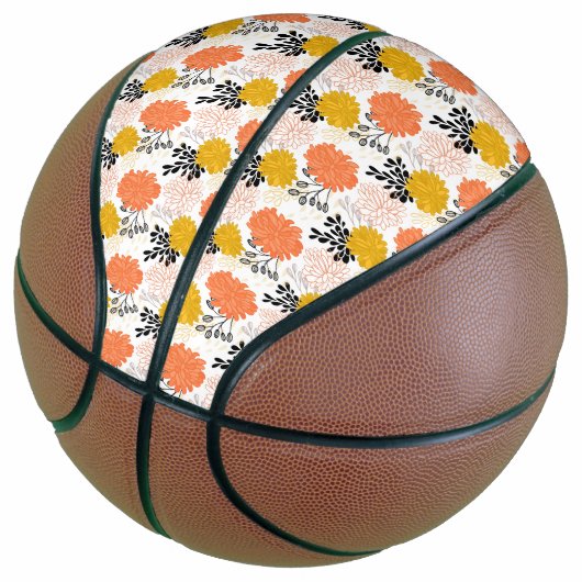 Bamboepatroon waterverf Oriental Mini Basketbal (Schuin)