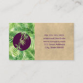 Bamboepictogram | palmblad | QR-code Visitekaartje (Achterkant)