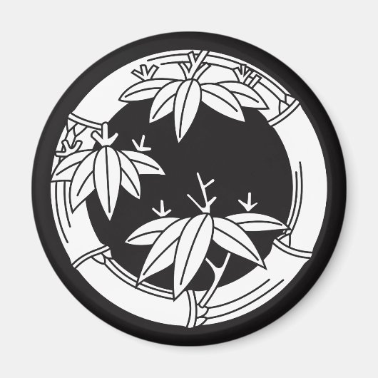 Bamboering met bamboeblad magneet (Voorkant)
