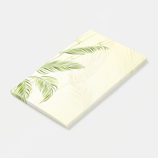 Bamboestengels en bladeren, all over print - post-it® notes (Schuin)