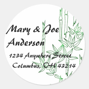 Bamboo Asian Threadrek Address Labels
