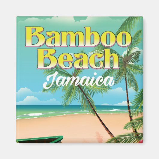Bamboo Beach Jamaica Magneet (Voorkant)