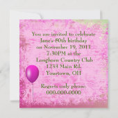 Bamboo Bouquet Birthday Party Kaart (Achterkant)