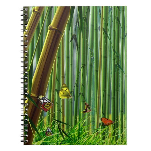 Bamboo & Butterfly Kunst 1 Notitieboek (Voorkant)