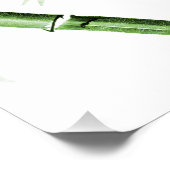 Bamboo Chinese Art - één - groen Perfect Poster (Hoek)