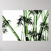 Bamboo Chinese Art - één - groen Poster (Voorkant)