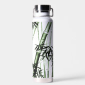 Bamboo Chinese Art - één - groen Waterfles (Achterkant)