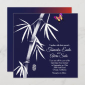 Bamboo Custom Wedding Invitation Kaart (Voorkant / Achterkant)