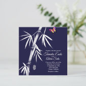 Bamboo Custom Wedding Invitation Kaart (Staand voorkant)