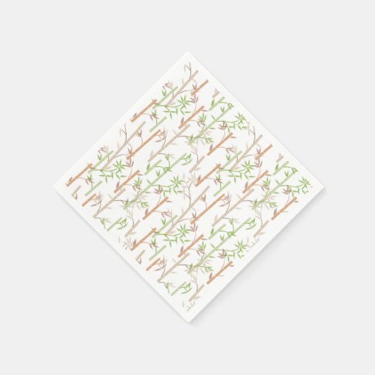 Bamboo Foliage Oriental Greenery Leaves Servet (Hoek)