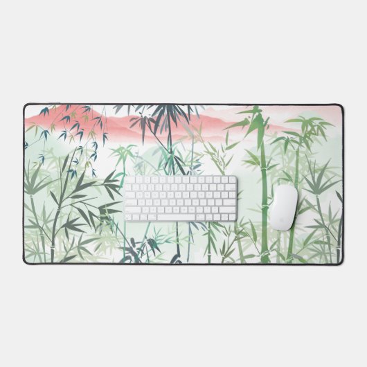 Bamboo forest bureaumat (Keyboard & Muis)