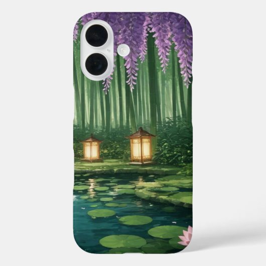Bamboo Forest en Wisteria iPhone16 telefoonhoesje Case-Mate iPhone Case (Achterkant)