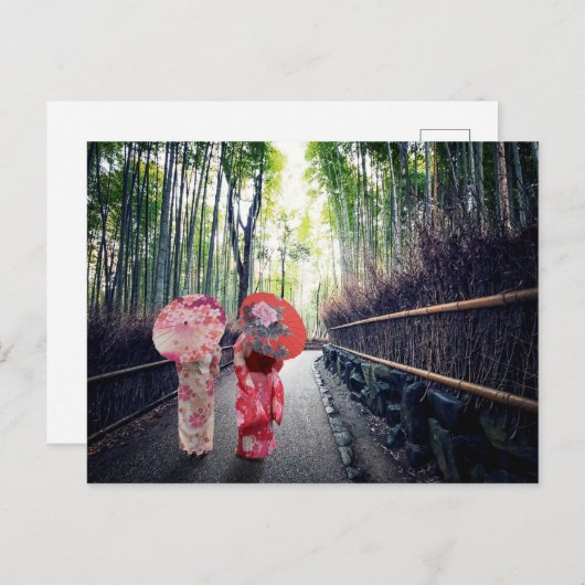 Bamboo forest in Kyoto Briefkaart (Voorkant / Achterkant)