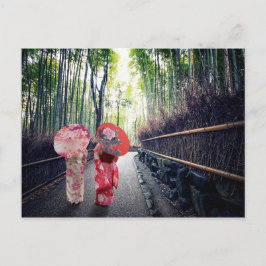 Bamboo forest in Kyoto Briefkaart