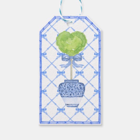 Bamboo Heart Topiary | Chinoiserie | Dank u wel Cadeaulabel (Achterkant)