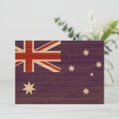 Bamboo Kijk & gegraveerd Australië Australische vl Kaart (Staand voorkant)