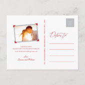 Bamboo laat dubbelgeluksfoto achter op de datum wa aankondigingskaart (Achterkant)