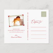 Bamboo laat dubbelgeluksfoto achter op de datum wa aankondigingskaart (Achterkant)