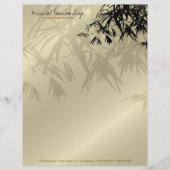 Bamboo Leaves Silhouette Business Letterhead Briefhoofd Sjabloon (Voorkant)