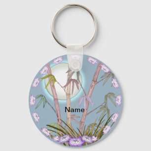 Bamboo Lotus Moon Sleutelhanger