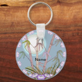 Bamboo Lotus Moon Sleutelhanger (Voorkant)