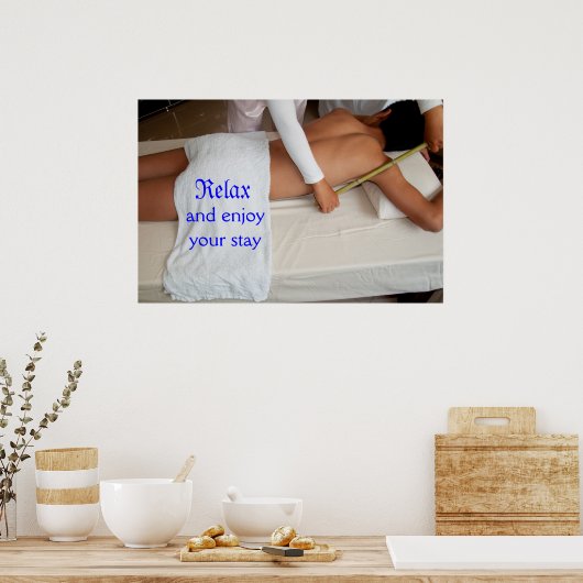 Bamboo Massage Poster (Keuken)